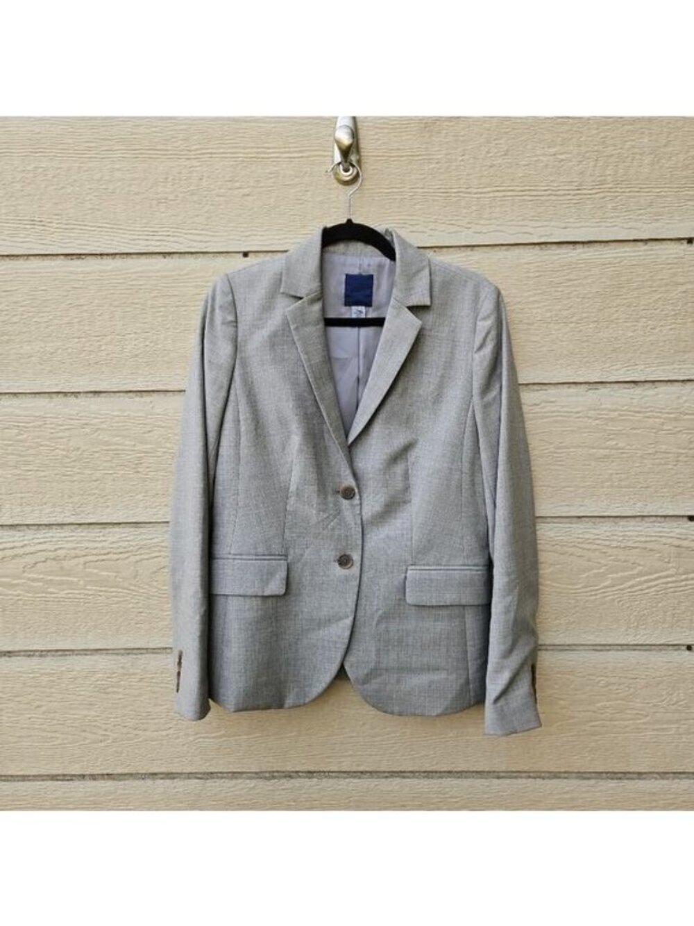 J. Crew Super 120s wool light gray two button blazer size 6